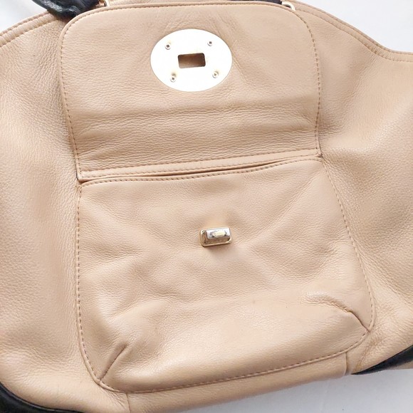 Emma Fox Tan and Black Leather Weekender Bag - Picture 4 of 16